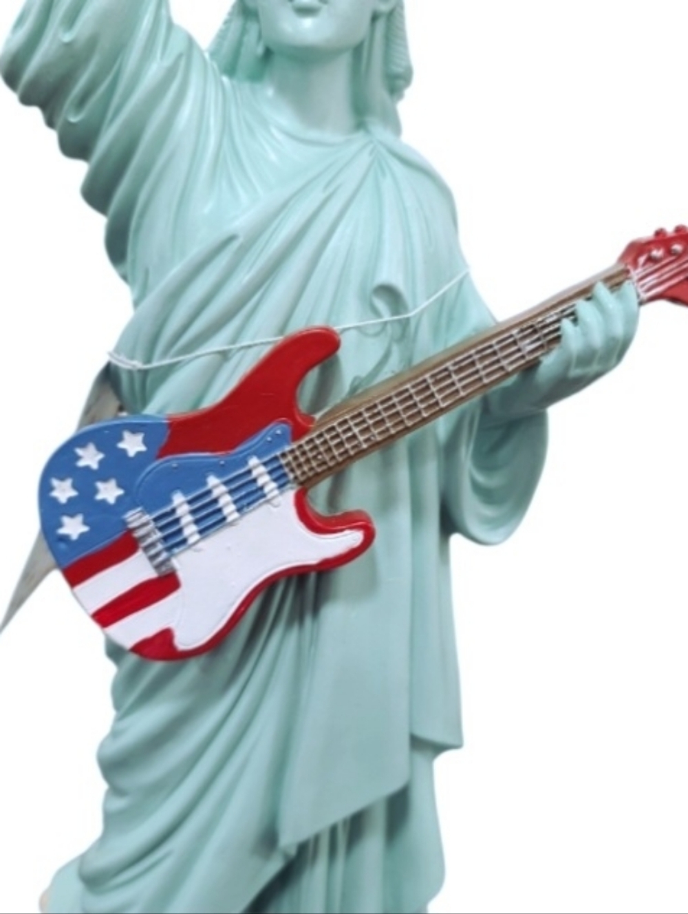 July 4th Patriotic Statue of Liberty with Guitar 17” Seasonal Figurine Statue - Picture 3 of 7